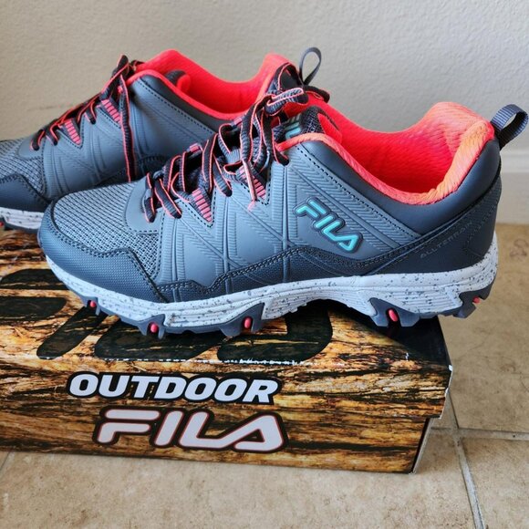 Fila | Shoes | Fila Women Athletic Shoe Size 95 Grey Pink All Terrain ...